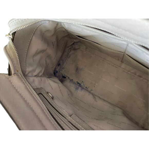 Michael Kors Selma Medium Satchel Crossbody Dark Dune Saffiano Leather - Picture 14 of 15